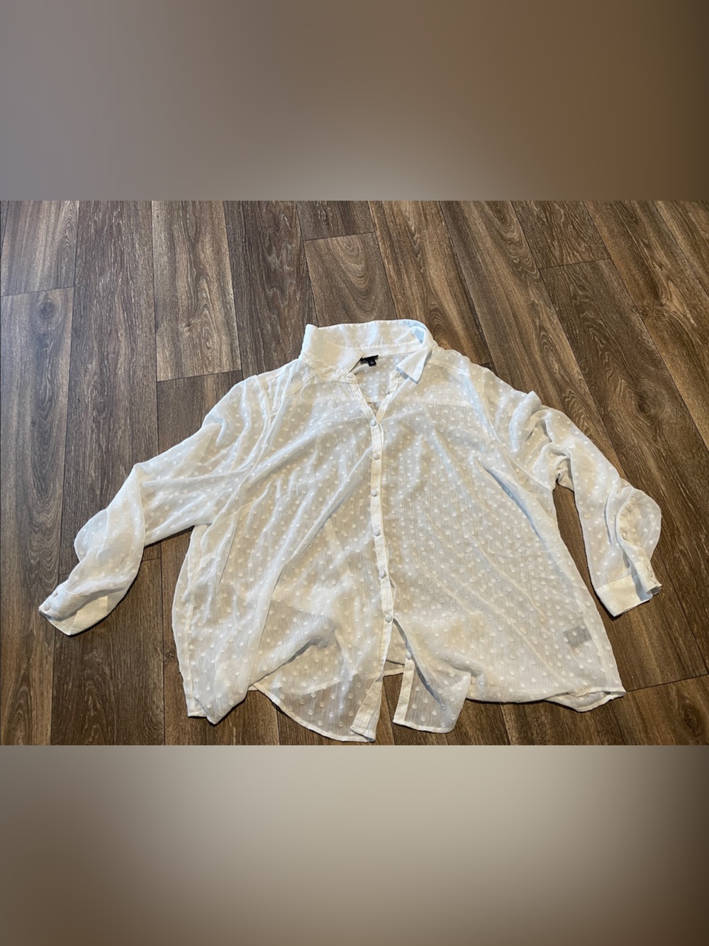 Women’s Torrid button up sheer blouse size 4